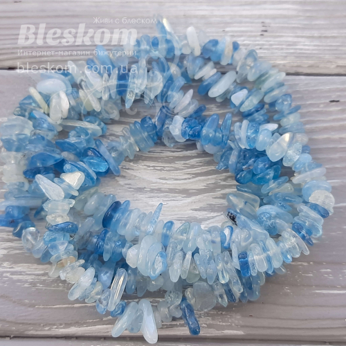 Аквамарин крихта, натуральна, тонована к4824