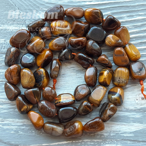 Тигровый глаз, галтовка, натуральная к4927