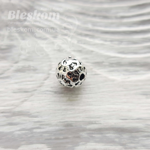 Намистина кругла, ажурна, 925 проба, 925-196