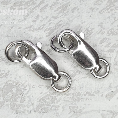 Замочок лобстер, з кільцями, 925 проба, 925-208