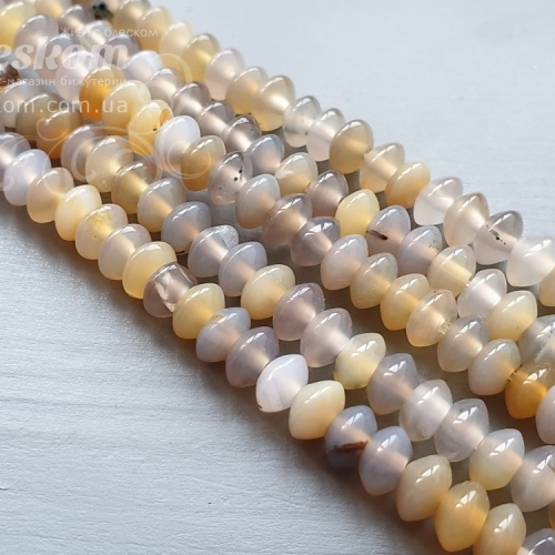 Агат рондель, натуральный К5041