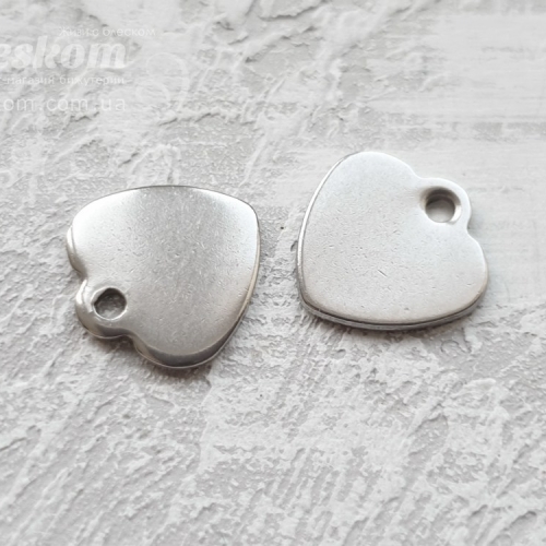 підвіска серце, нержавіюча, паковання 30168