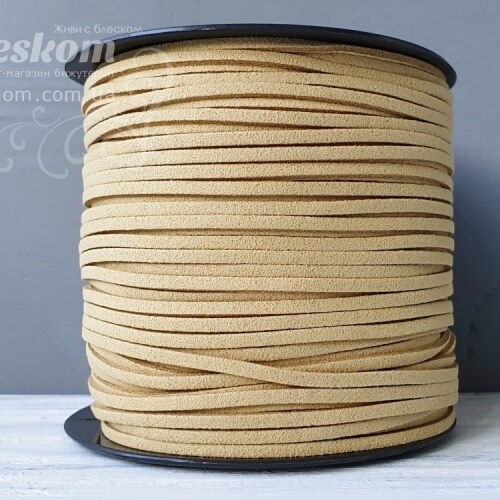 Шнур замшевий, паковання, 5 метрів 10083